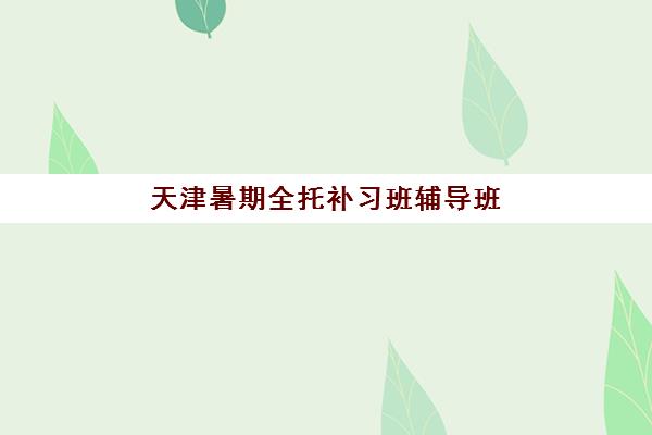 天津暑期全托补习班辅导班有哪些机构好？2025年最新十大权威排名、各校特色解析与科学择校全指南