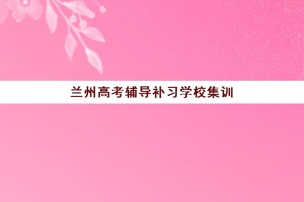 兰州高考辅导补习学校集训营排名前十有哪些？2023年最新权威榜单、择校指南与实地考察报告