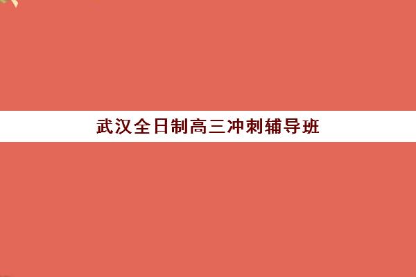 武汉全日制高三冲刺辅导班高满意度机构TOP5如何选择？2025年最新排名、择校标准与成功案例深度解析