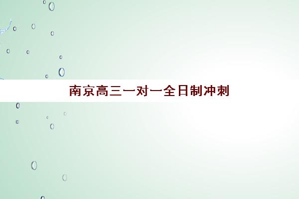南京高三一对一全日制冲刺封闭式集训营怎么样？2025年最新机构评测、选择要点与备考全指南
