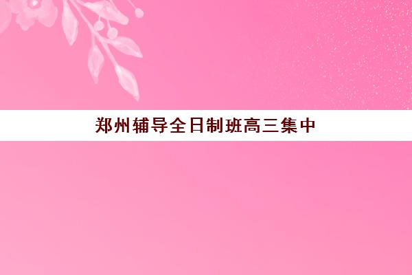 郑州辅导全日制班高三集中训练营在哪个学校?2025年最新校址解析、各校特色对比与科学择校全指南 郑州辅导全日制班高三集中训练营在哪个学校?2025年最新校址解析、各校特色对比与科学择校全指南