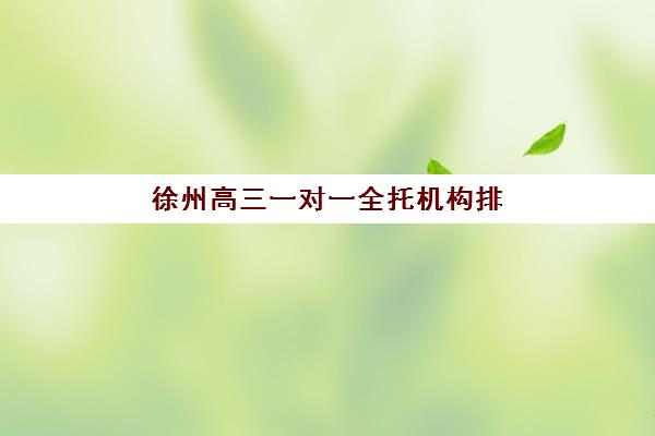 徐州高三一对一全托机构排行榜前十名如何查询最权威？2025年最新排名解析、择校技巧与成功案例全攻略