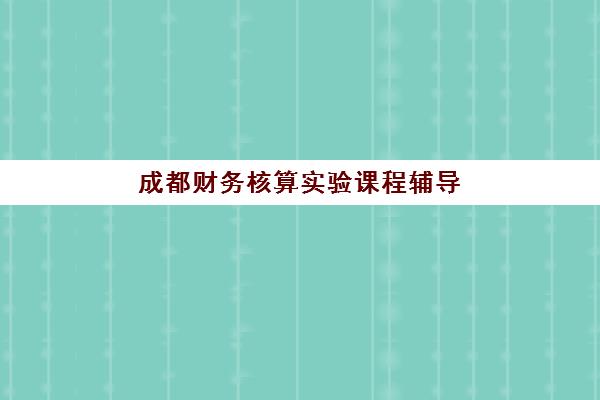 成都财务核算实验课程辅导机构哪家强些？2025年最新实力排名与择校全攻略