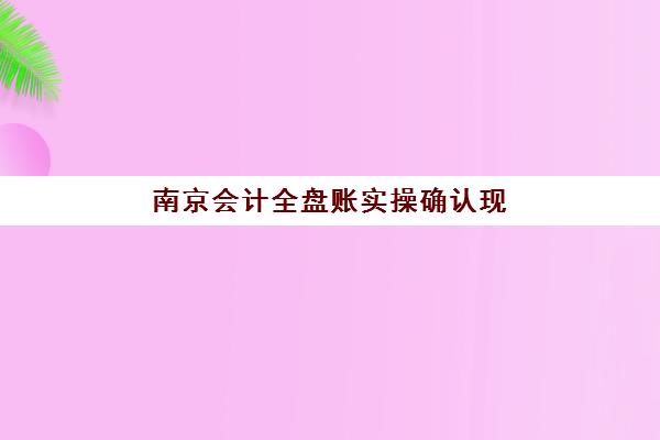 南京会计全盘账实操确认现场确认时间是几点？2025年最新权威时间安排与高效确认全指南