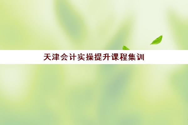 天津会计实操提升课程集训营哪家口碑好？2025年最新排名解析与科学择校指南