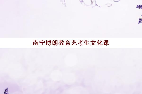 南宁博朗教育艺考生文化课辅导补习机构价格多少钱？2025年收费标准全面解析与班型选择性价比深度评估指南