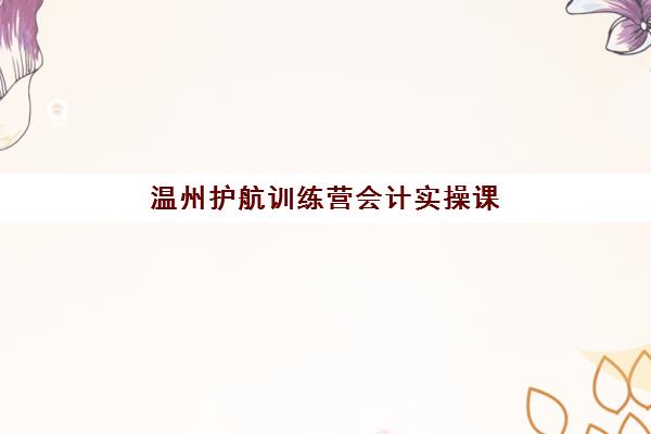 温州护航训练营会计实操课程培训机构哪个好一点？2025年最新费用对比、选择标准与成功案例深度解析