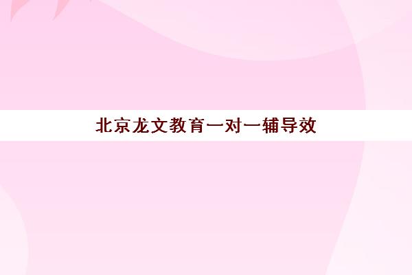 北京龙文教育一对一辅导效果怎么样？深度测评其个性化教学模式与真实学员反馈