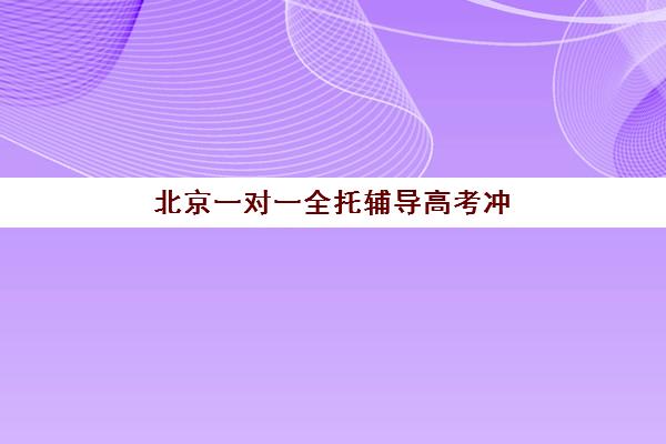 北京一对一全托辅导高考冲刺辅导培训机构有哪些地方？2025年最新权威榜单、各区分布与特色课程全解析