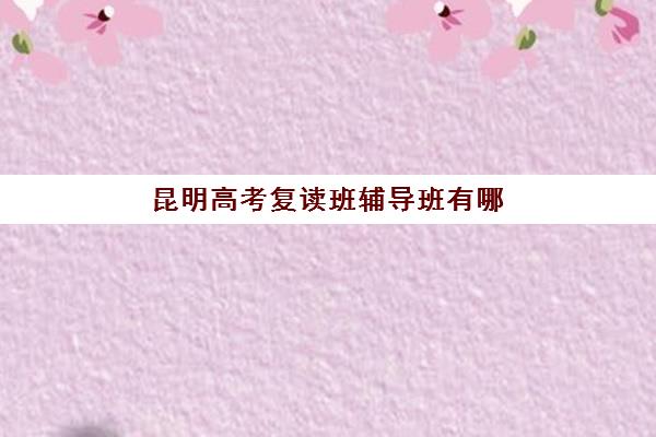 昆明高考复读班辅导班有哪些机构可以报？2025年权威排名前十、择校指南与成功案例解析