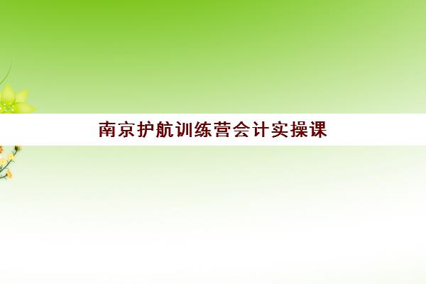 南京护航训练营会计实操课程辅导培训机构哪家好？2025年最新Top10排名、课程特色与科学选择全攻略指南