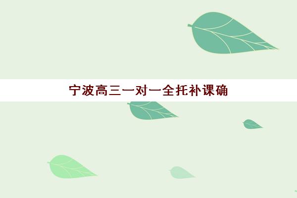 宁波高三一对一全托补课确认现场确认时间表如何安排？2025年最新时间节点解析与高效确认全攻略