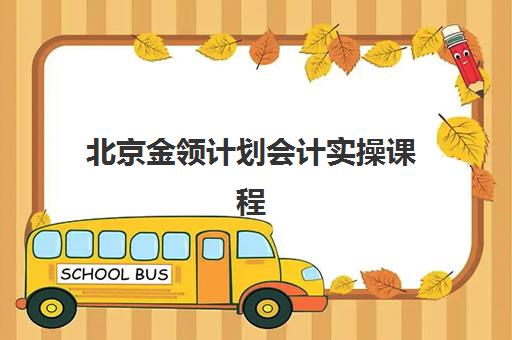 北京金领计划会计实操课程用户满意度哪家高？五维测评带你找到口碑标杆机构