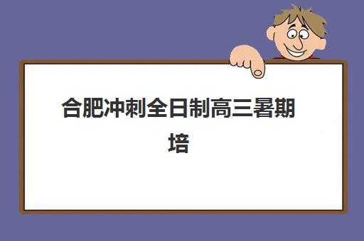 合肥冲刺全日制高三暑期培训学校排名榜前十名如何选择？2025年最新榜单、各机构特色与择校全指南