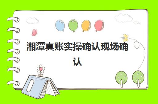 湘潭真账实操确认现场确认时间表如何查询？2025年最新现场确认流程与报名全攻略