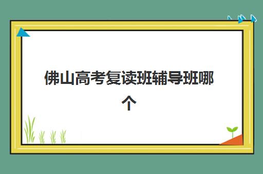佛山高考复读班辅导班哪个比较好一点？2025年最新排名、择校指南与成功案例解析