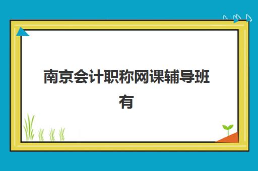 南京会计职称网课辅导班有哪些学校可以报，2025年最新推荐名单与择校全攻略