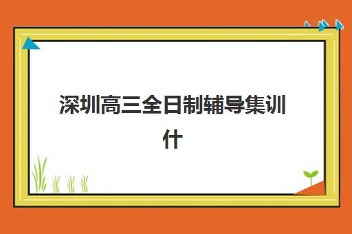 深圳高三全日制辅导集训什么时候报名考试啊？2025年各机构时间表、择校指南与备考全攻略