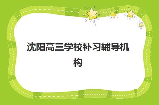 沈阳高三学校补习辅导机构那家比较好？2025年十大机构课程特色、师资对比与择校指南全解析
